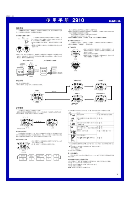 casio 卡西欧 2910